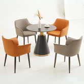 Enzo Leather Dining Room Side Armchair - Gavisco Office Furniture